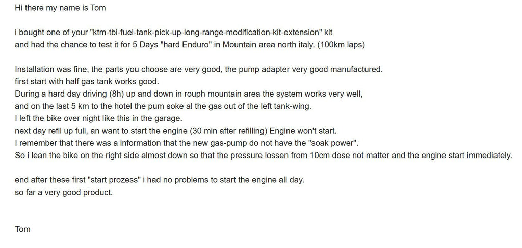 Feedback from first test batch