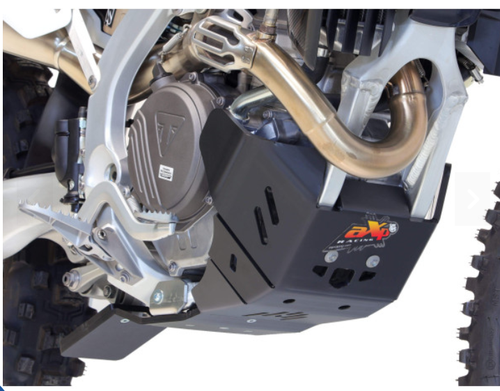 AXP Skid Plate Triumph TF 450-E / TF 450-RC with linkage guard ( 2025 - 2026 ) - Black