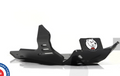 AXP Skid plate Yamaha YZ250 / YZ250X / WR250 - Fantic XE300 / XX250 with linkage guard - Black